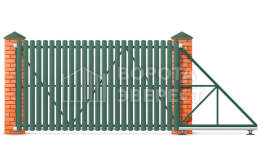 Откатные ворота 5500×2200 5.5 м ВЭ-5726